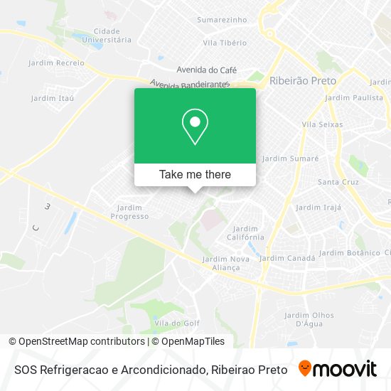 Mapa SOS Refrigeracao e Arcondicionado