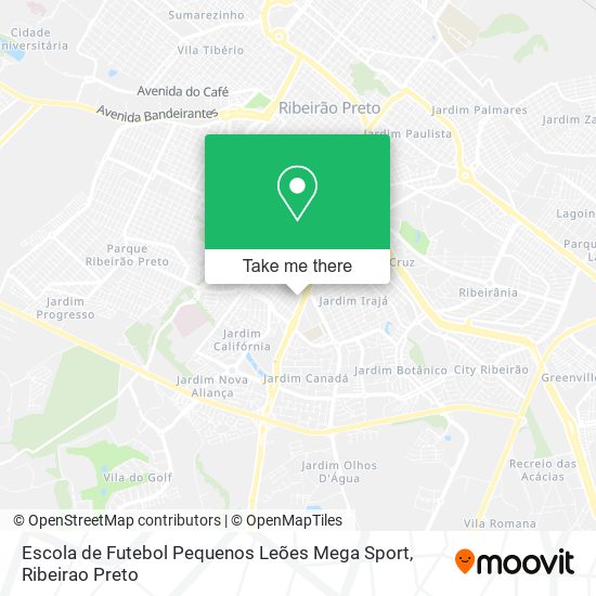 Mapa Escola de Futebol Pequenos Leões Mega Sport