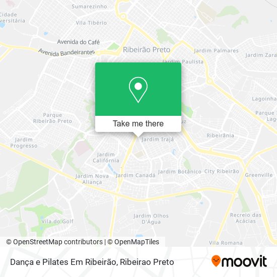 Mapa Dança e Pilates Em Ribeirão