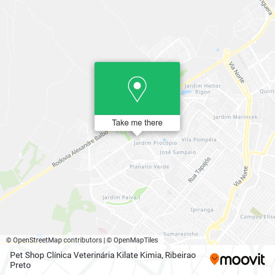 Pet Shop Clínica Veterinária Kilate Kimia map