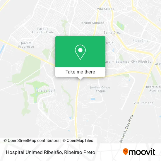 Hospital Unimed Ribeirão map