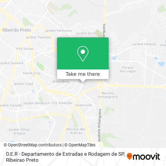 Mapa D.E.R - Departamento de Estradas e Rodagem de SP