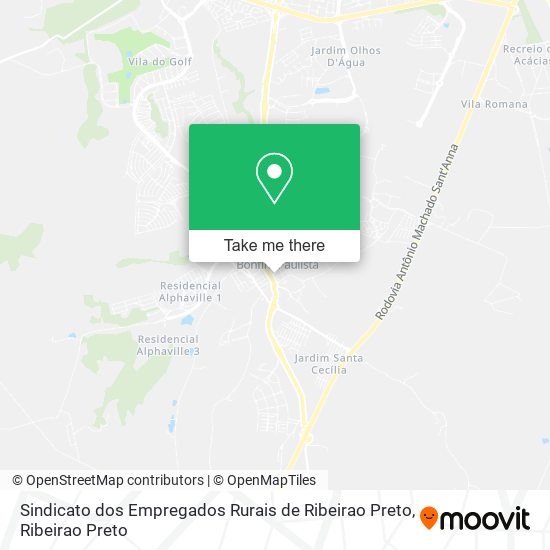 Mapa Sindicato dos Empregados Rurais de Ribeirao Preto