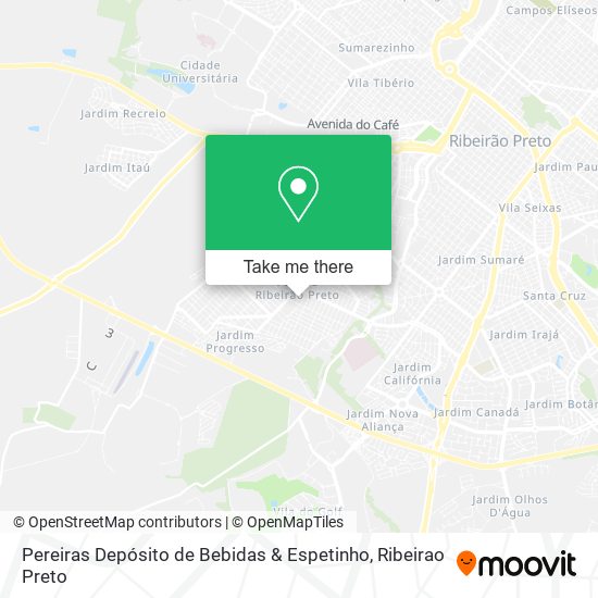 Pereiras Depósito de Bebidas & Espetinho map