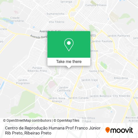 Centro de Reprodução Humana Prof Franco Júnior Rib Preto map