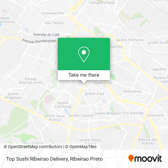 Mapa Top Sushi Ribeirao Delivery