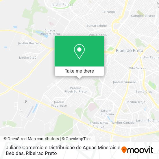 Mapa Juliane Comercio e Distribuicao de Aguas Minerais e Bebidas