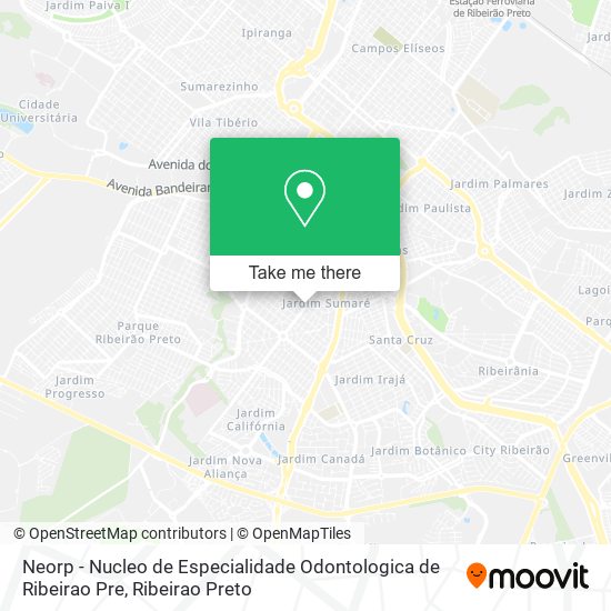 Mapa Neorp - Nucleo de Especialidade Odontologica de Ribeirao Pre