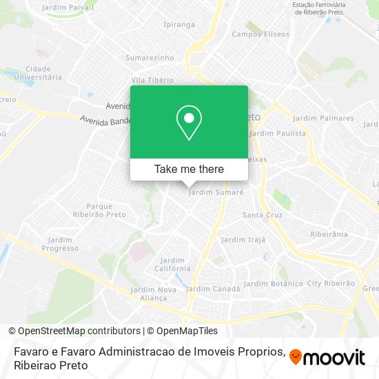 Mapa Favaro e Favaro Administracao de Imoveis Proprios