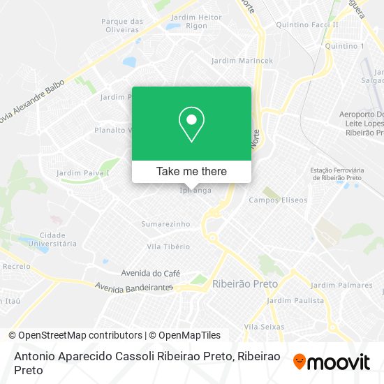 Mapa Antonio Aparecido Cassoli Ribeirao Preto