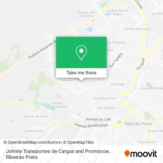Mapa Johnny Transportes de Cargas and Promocoe