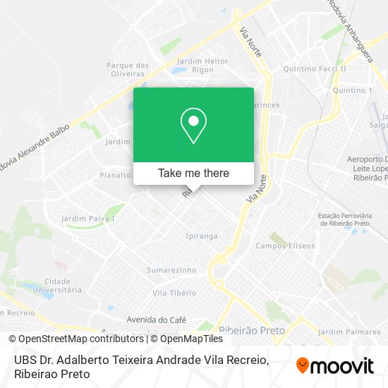 UBS Dr. Adalberto Teixeira Andrade Vila Recreio map