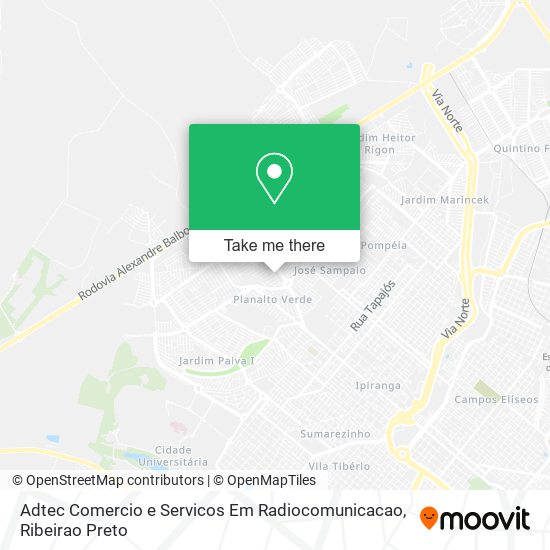 Mapa Adtec Comercio e Servicos Em Radiocomunicacao