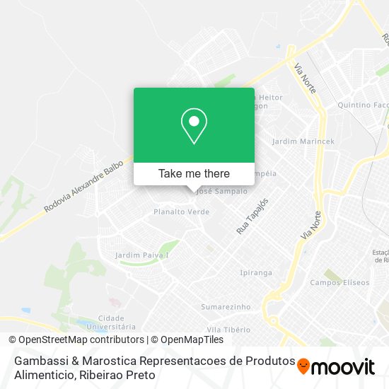 Mapa Gambassi & Marostica Representacoes de Produtos Alimenticio