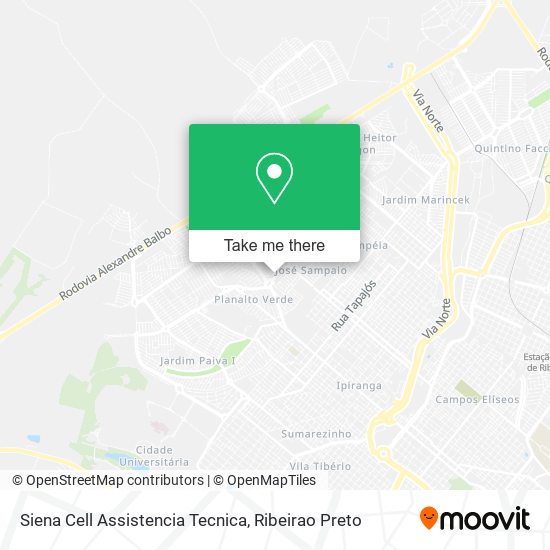 Mapa Siena Cell Assistencia Tecnica