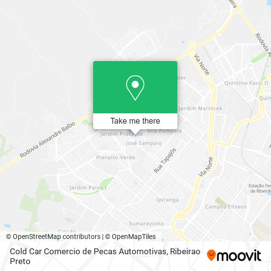 Mapa Cold Car Comercio de Pecas Automotivas