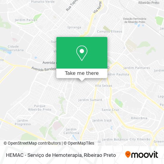 HEMAC - Serviço de Hemoterapia map