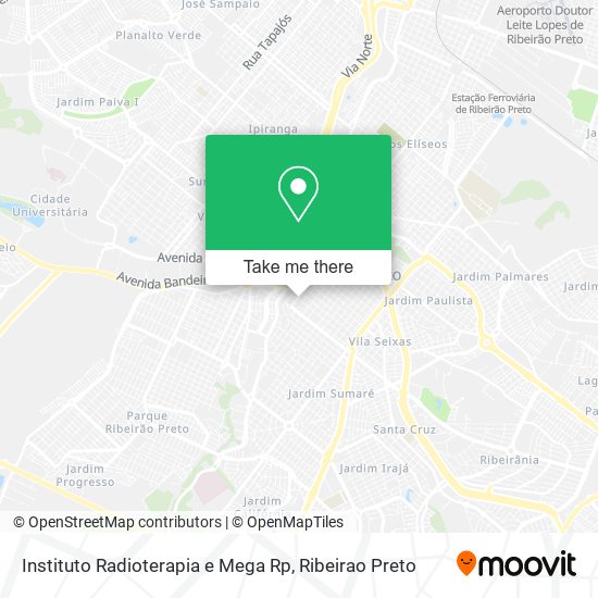 Instituto Radioterapia e Mega Rp map