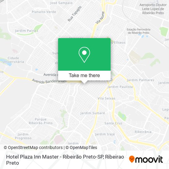 Mapa Hotel Plaza Inn Master - Ribeirão Preto-SP