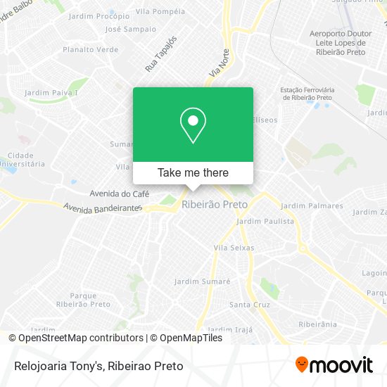 Mapa Relojoaria Tony's