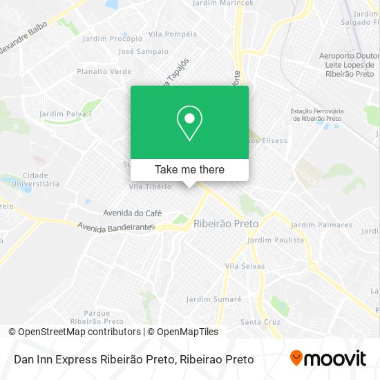 Dan Inn Express Ribeirão Preto map
