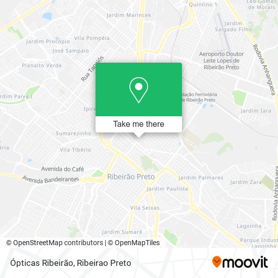 Mapa Ópticas Ribeirão