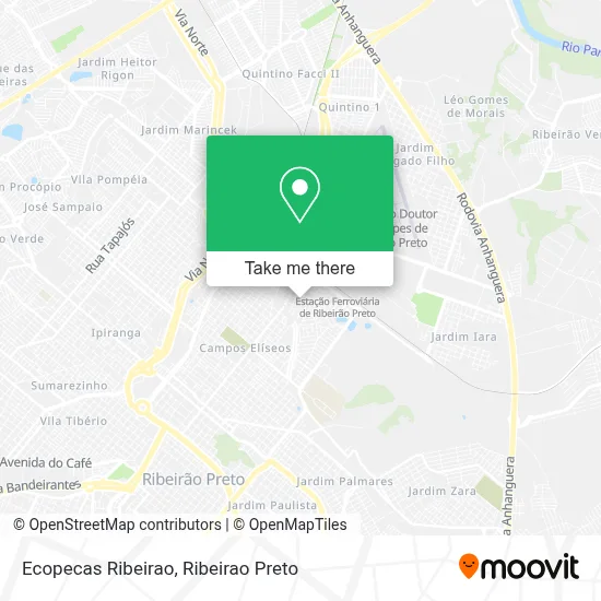 Ecopecas Ribeirao map
