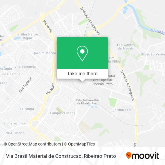 Mapa Via Brasil Material de Construcao