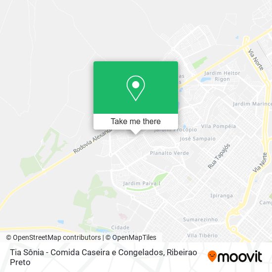 Mapa Tia Sônia - Comida Caseira e Congelados