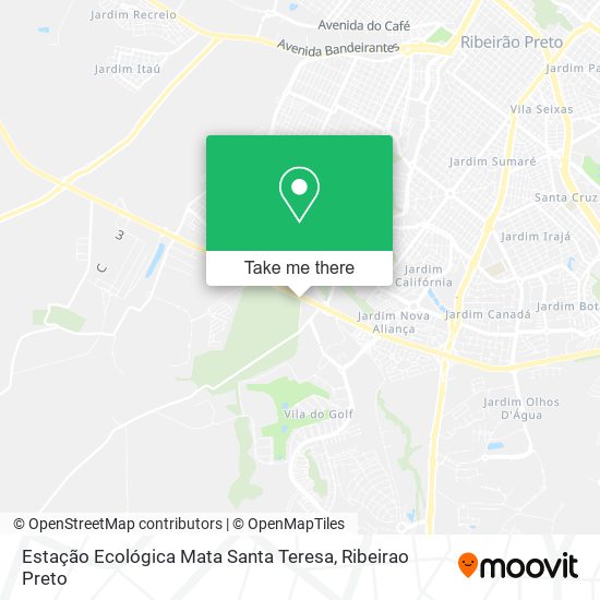 Mapa Estação Ecológica Mata Santa Teresa