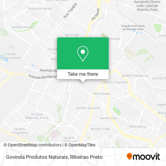 Govinda Produtos Naturais map