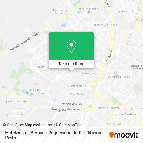 Mapa Hotelzinho e Berçario Pequeninos do Rei