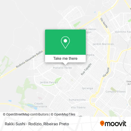 Rakki Sushi - Rodízio map