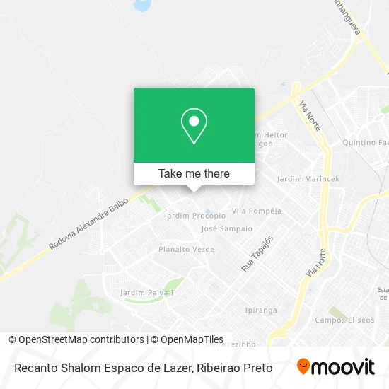 Recanto Shalom Espaco de Lazer map