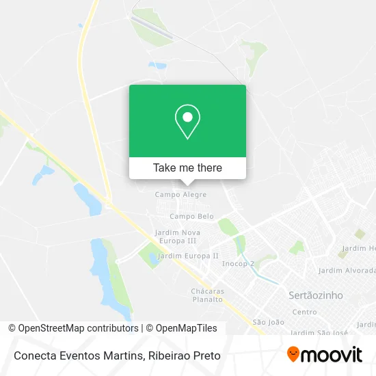 Conecta Eventos Martins map