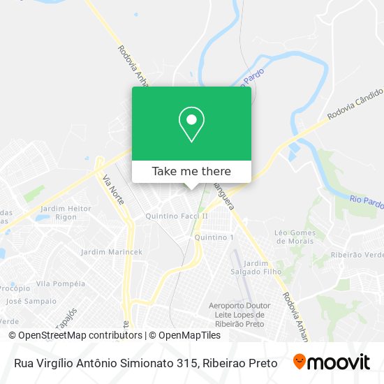 Rua Virgílio Antônio Simionato 315 map