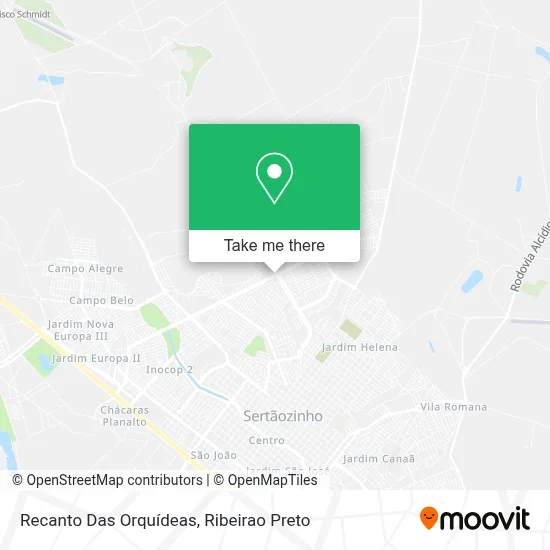 Recanto Das Orquídeas map