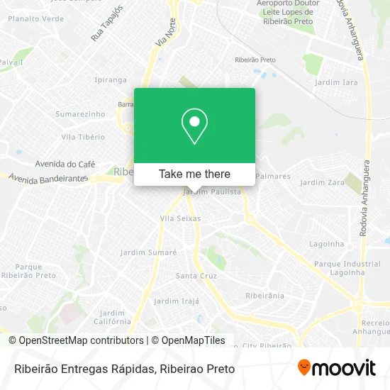 Ribeirão Entregas Rápidas map