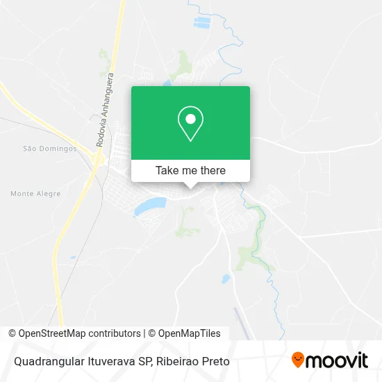 Quadrangular Ituverava SP map