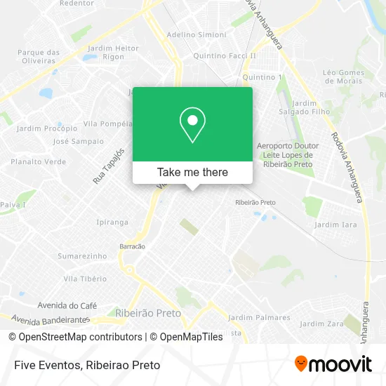 Five Eventos map