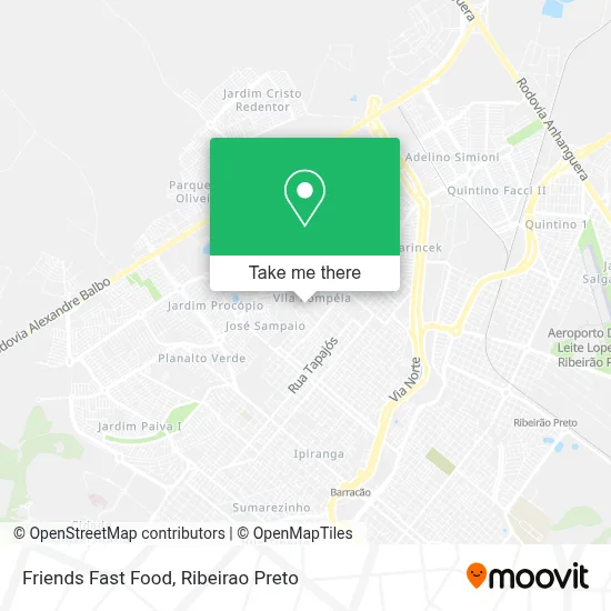 Friends Fast Food map
