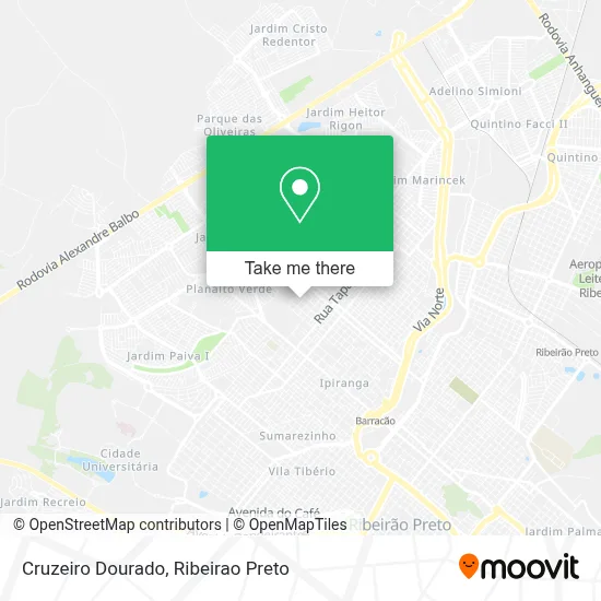 Cruzeiro Dourado map