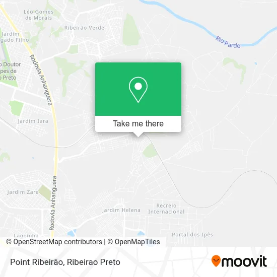 Point Ribeirão map