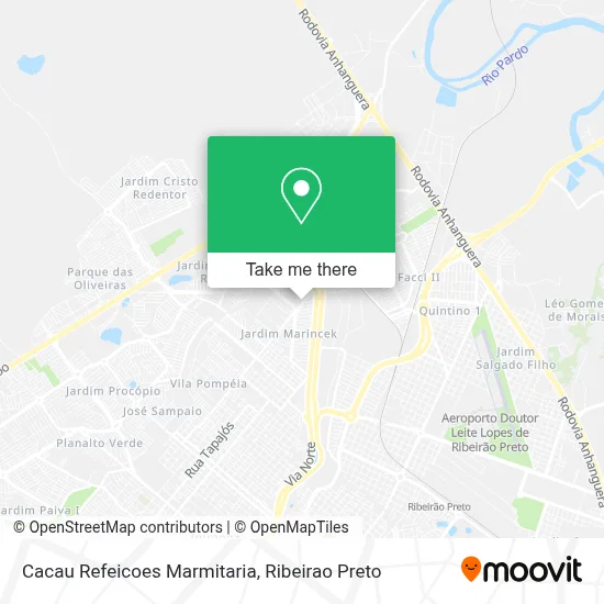 Cacau Refeicoes Marmitaria map