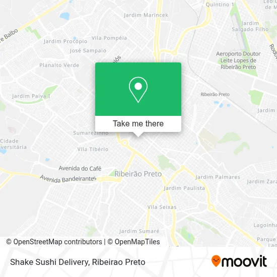 Shake Sushi Delivery map