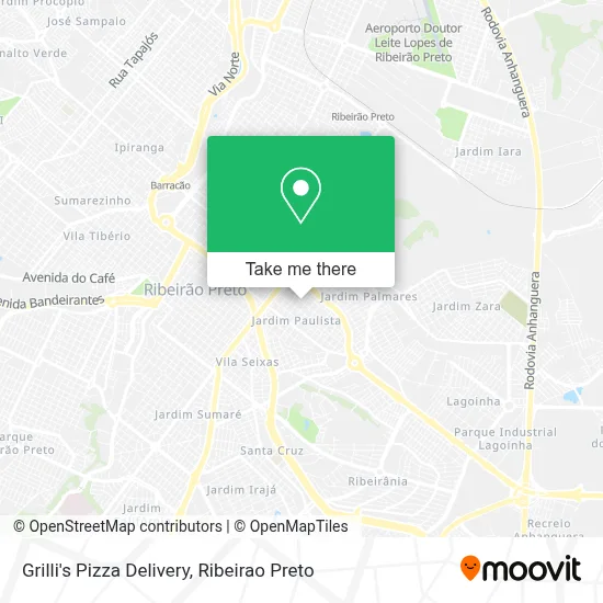 Grilli's Pizza Delivery map