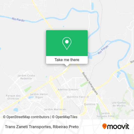 Trans Zaneti Transportes map