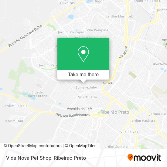 Vida Nova Pet Shop map