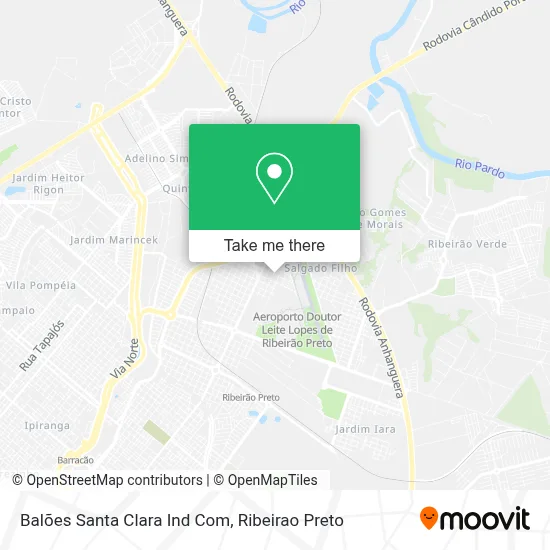 Balões Santa Clara Ind Com map