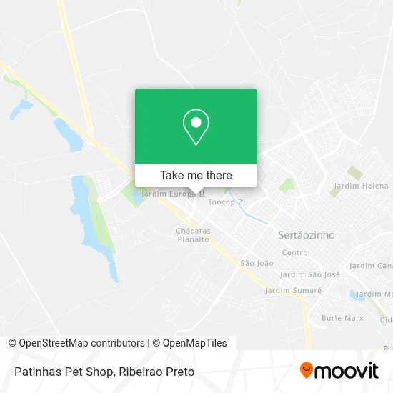 Patinhas Pet Shop map